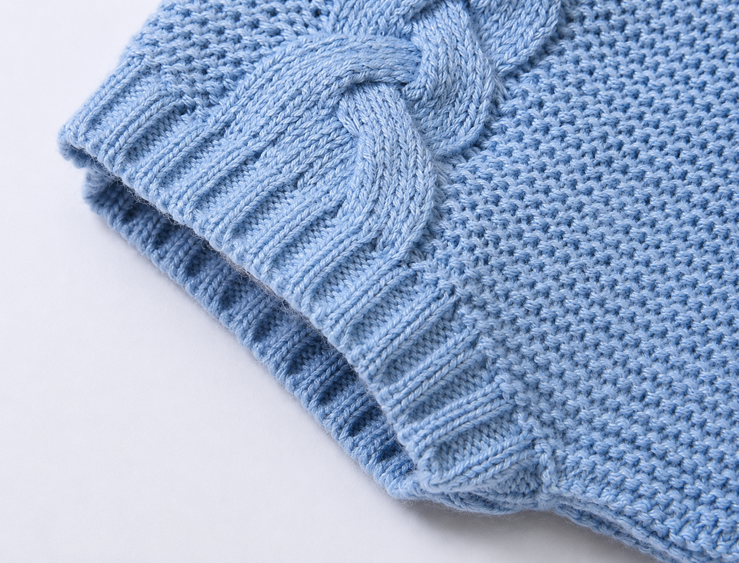 Light blue close-up baby romper