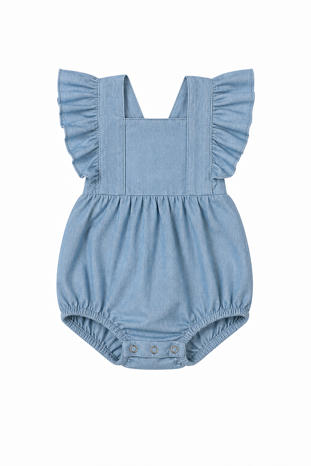 Dusty blue denim bodysuit