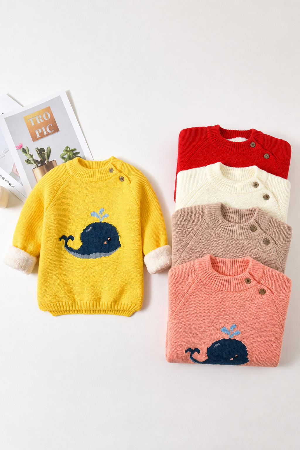 Baby Whale Woollen Knit Sweater | Infants - Children