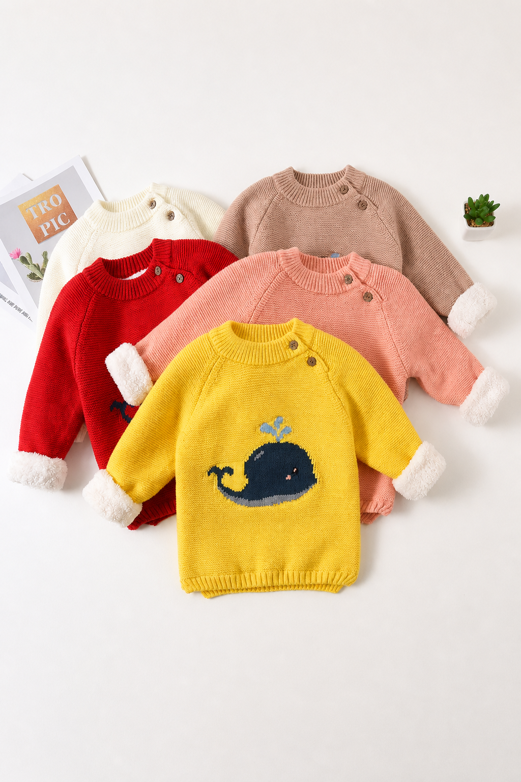 Baby Whale Woollen Knit Sweater | Infants - Children